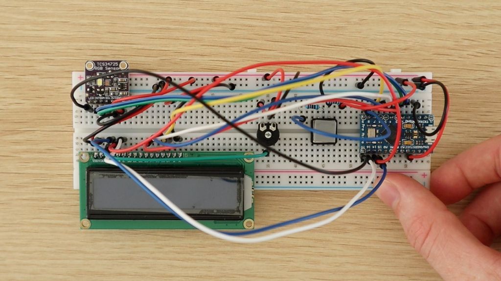 Connecting the RGB Color Picker Test Circuit
