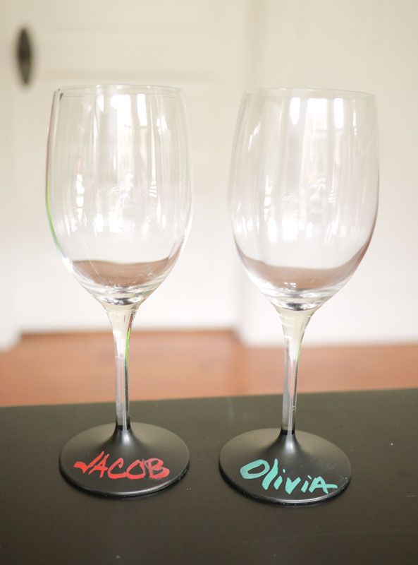 Chalkboard Wine Glasses