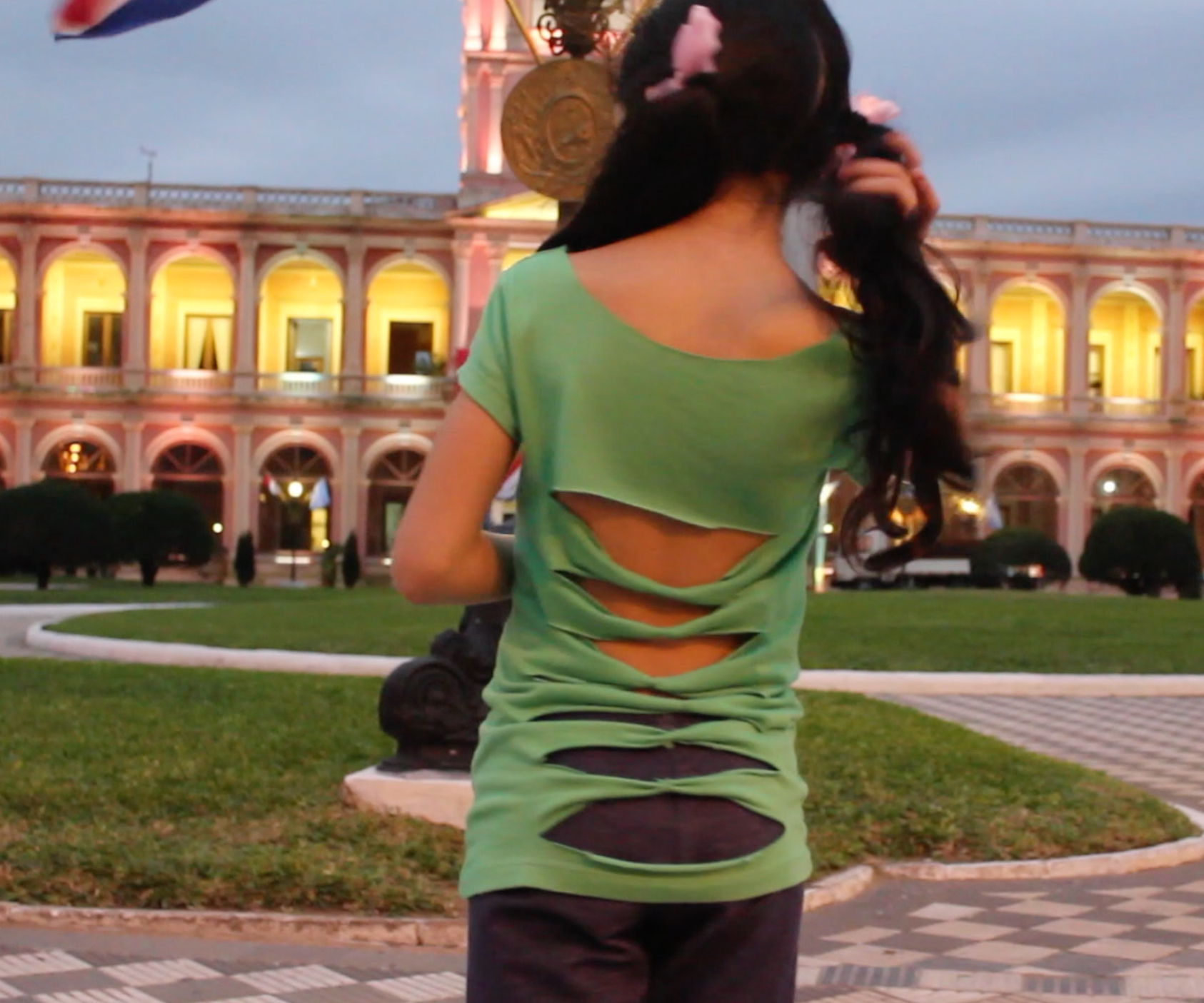 DIY Cut Out Studded T-Shirt 