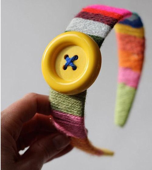 Yarn Craft Ideas for Embellishing a Hair Hoop