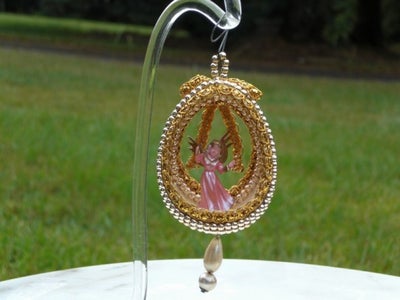 Pink Angel Egg - Faberge WannaBe