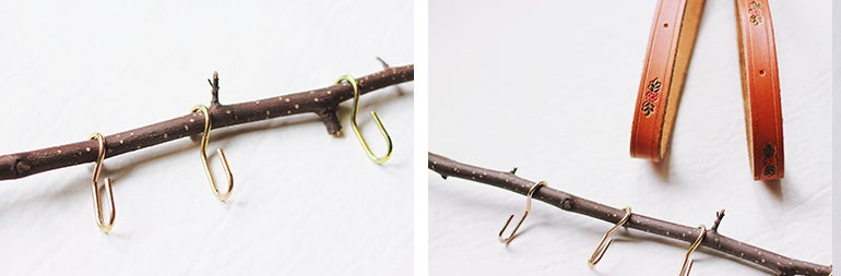 Slide the S Hooks Onto the Stick. Clip the Hook a Little for Preventing It Falling Down.