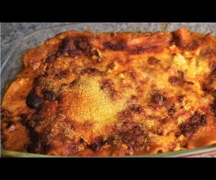 Hot Lasagne With Feta & Parmesan Cheese Recipe