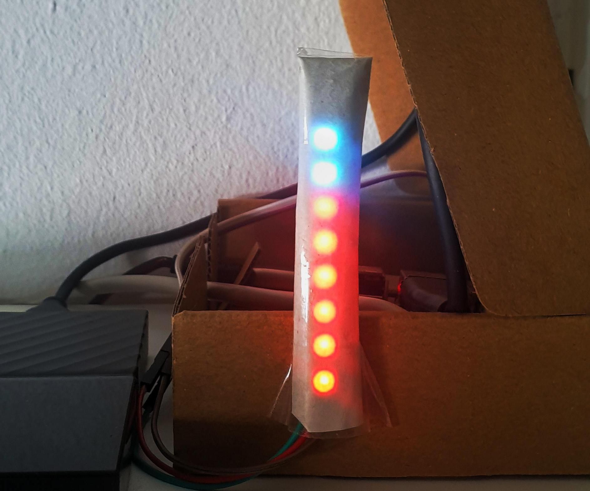 Raspberry Pi /HOME SERVER CPU Status on a RGB LED
