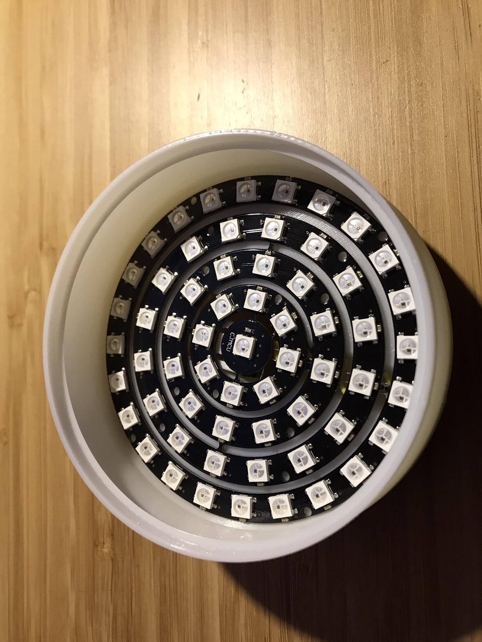 Neopixel Lamps With Fresnel Lenses From Broken TVs and Laptop Displays