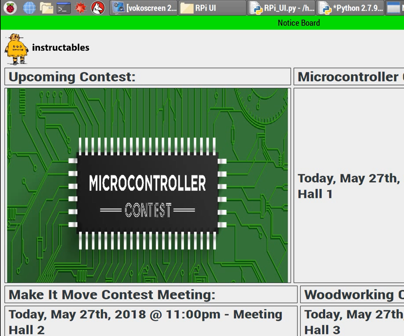 Use board. Microcontroller nowadays working.