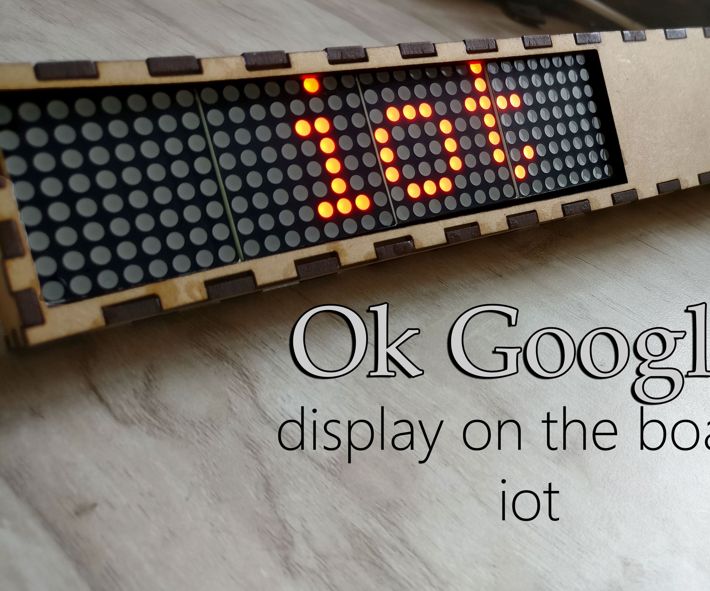 Google Assistant Controlled Scrolling Display
