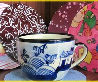CD COASTERS WITH DECOUPAGE