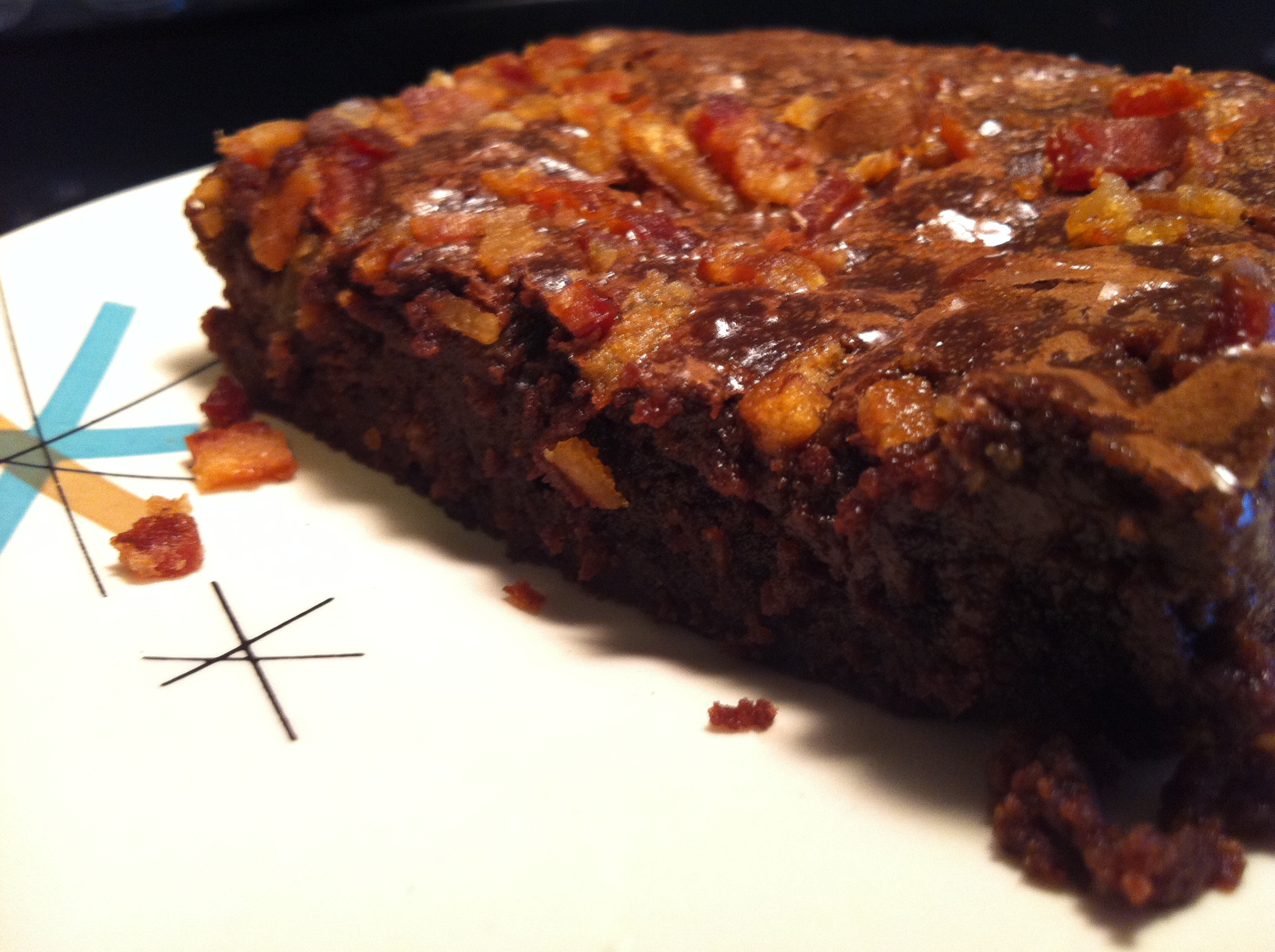 Gooey Chocolate Bacon Brownies