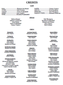 Step 2:  Cast and Crew Information