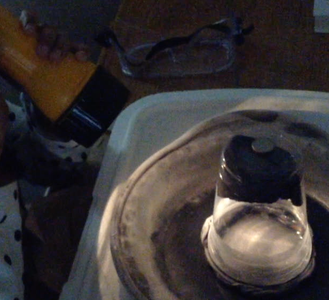 Focus Flashlight at the Base of the Cup 