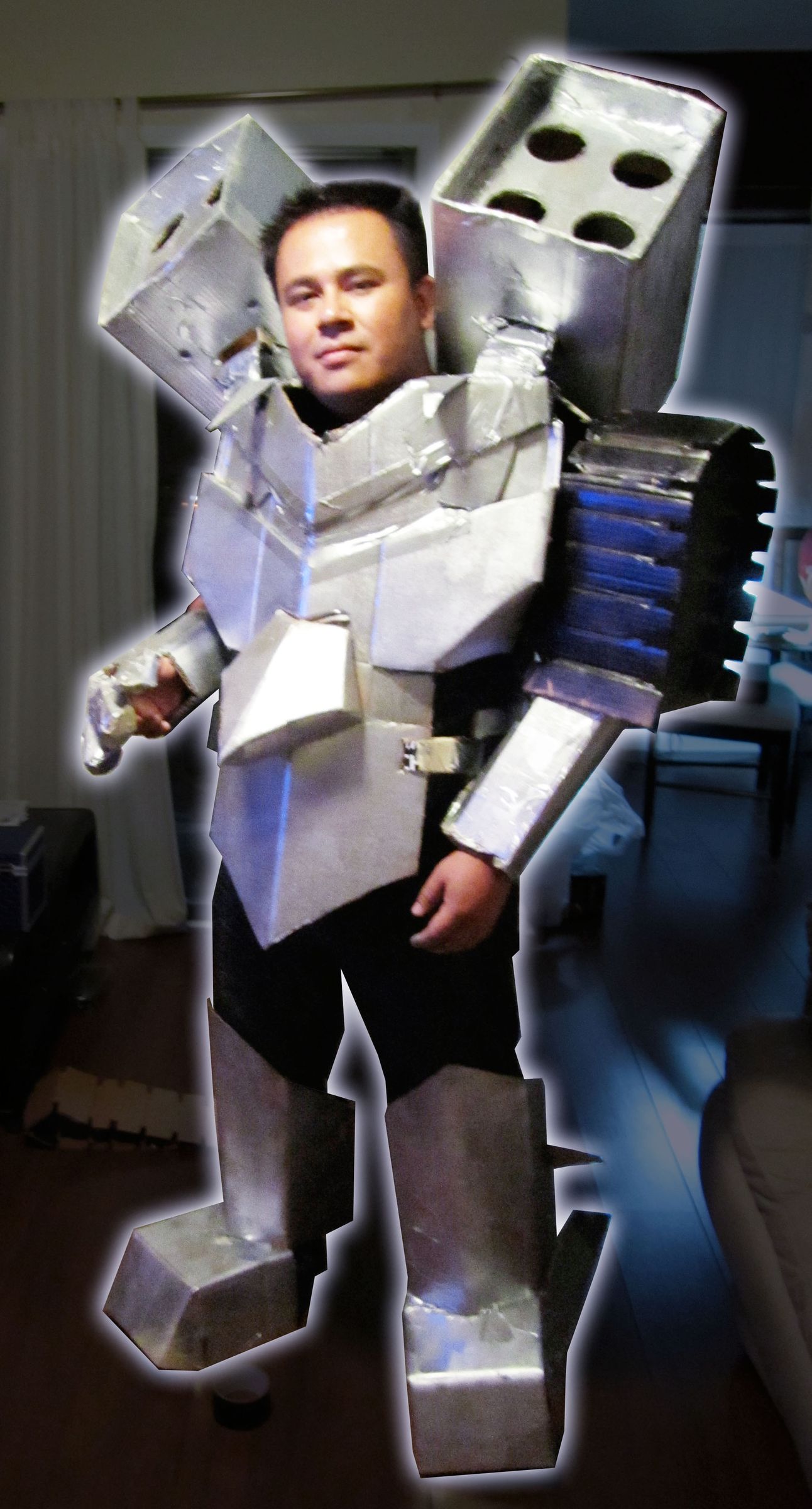 HailStorm Decepticon Costume Made From Cardboard and Duck Tape