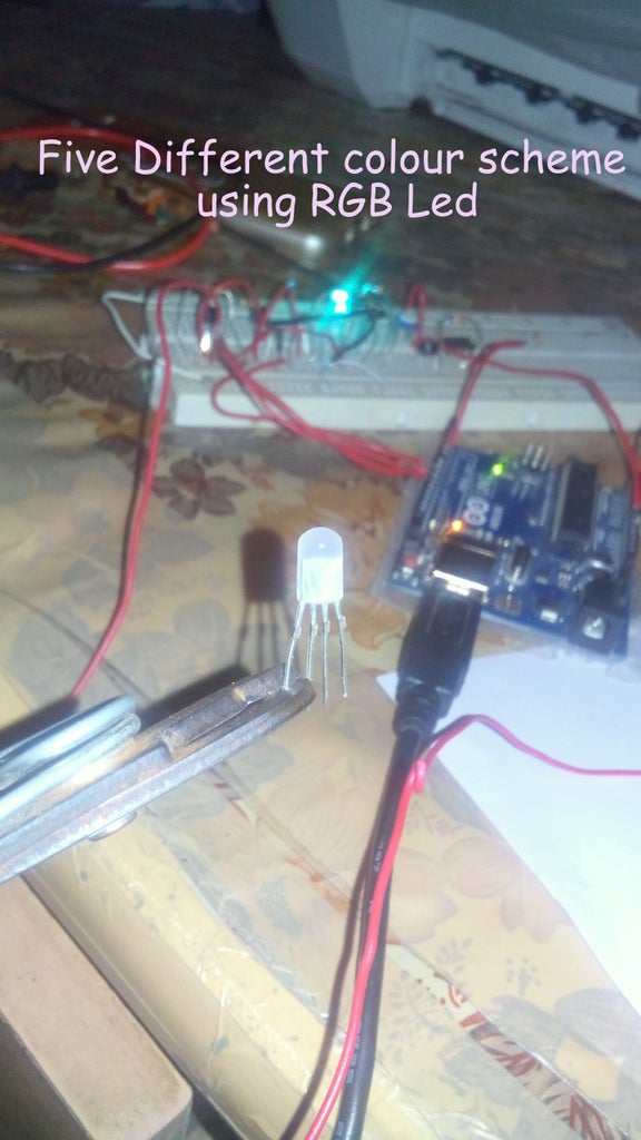 Five Different Colour Scheme Using RGB Led With Arduino : 8 Steps (with ...