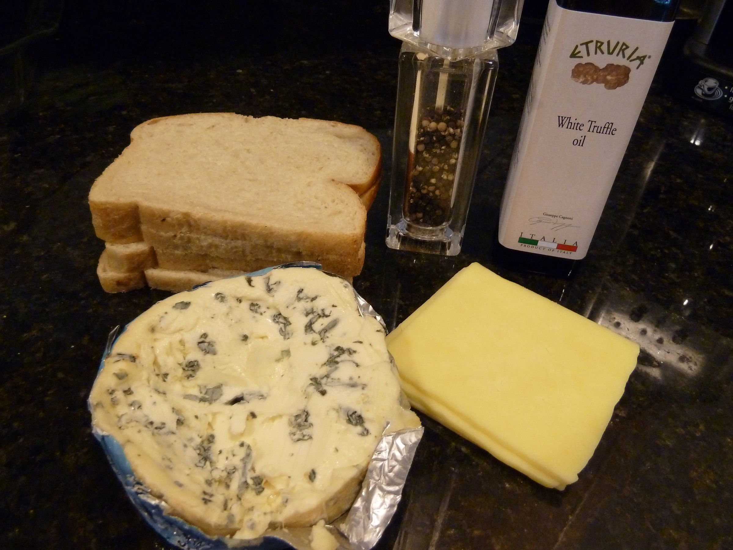 Blue Cheese & Truffle Oil Grilled Cheese Sandwich 4 Steps Instructables