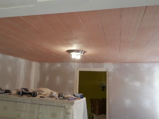 Faux Wide Board Ceiling