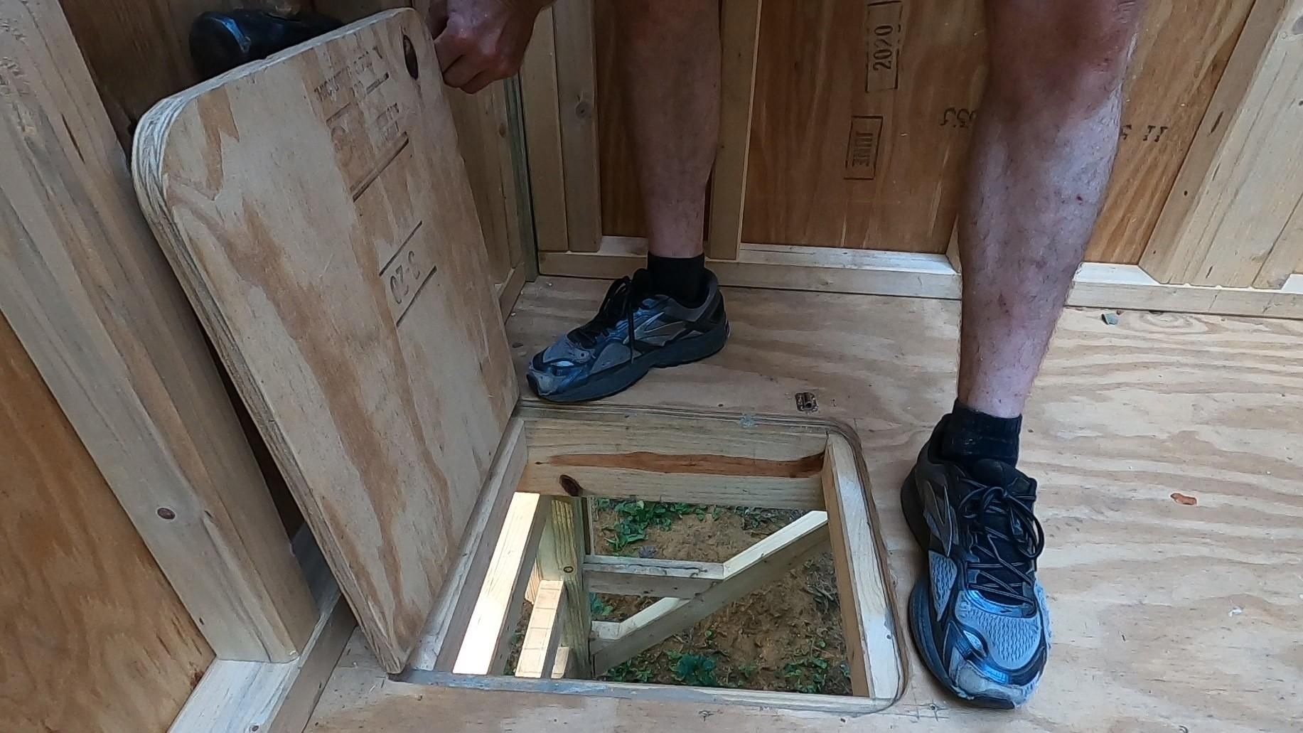 Backyard Treehouse With Zip Line, Trap Door, and Sliding Door 25