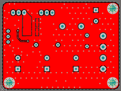 Figure 2  the PCB Layout of the DC to DC Boost Converter