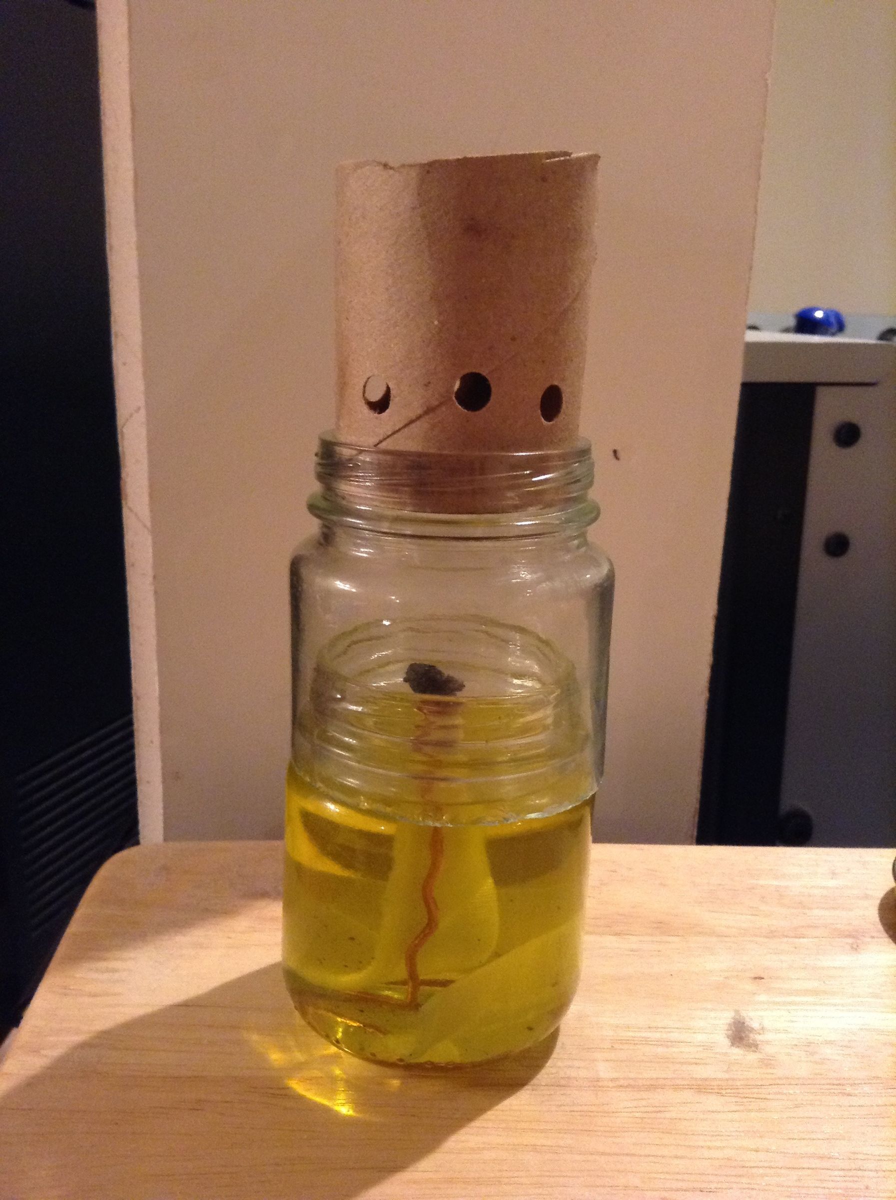 Baby Food Jar Oil Lamp
