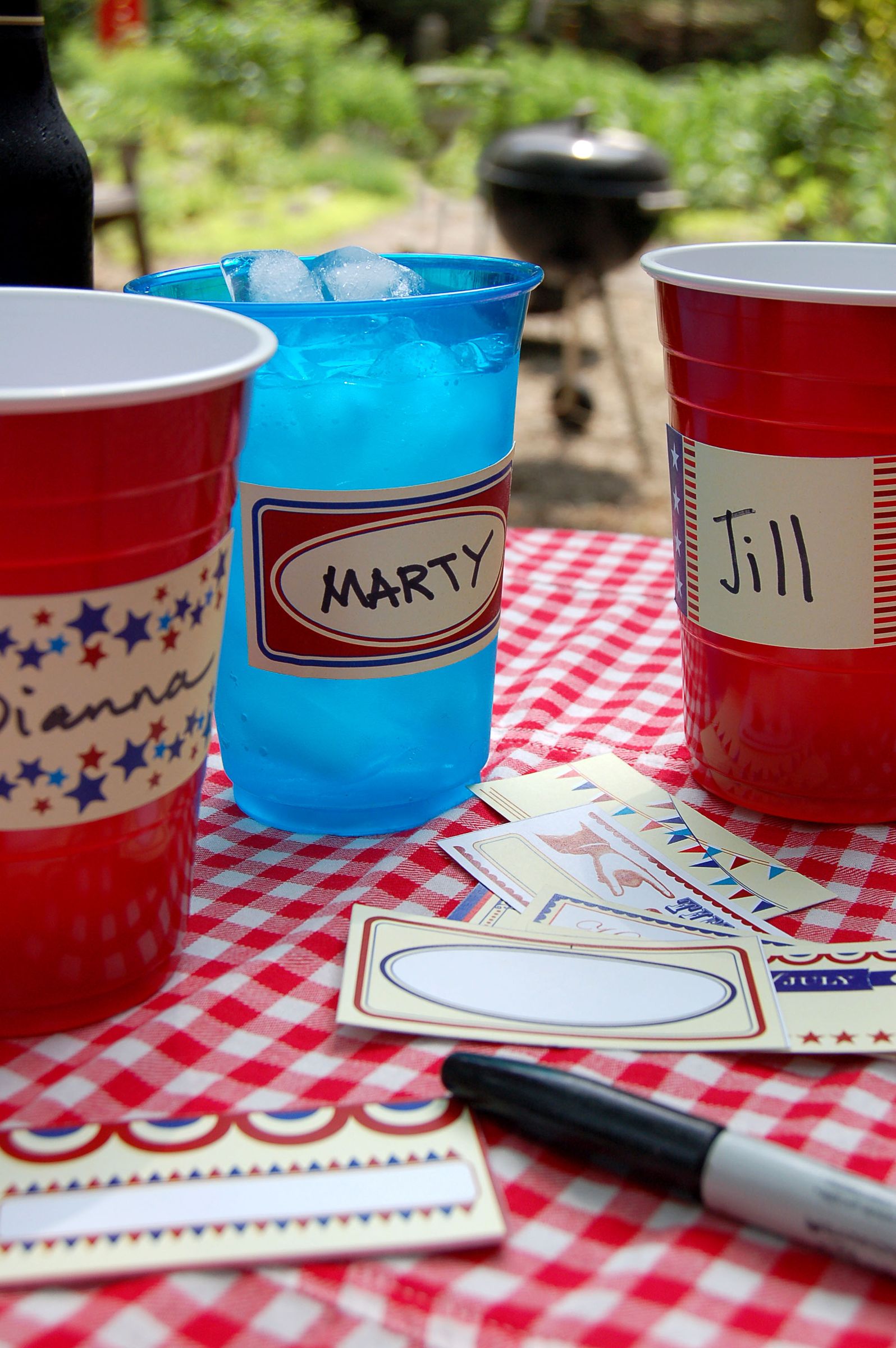 Fourth of July Name Tags