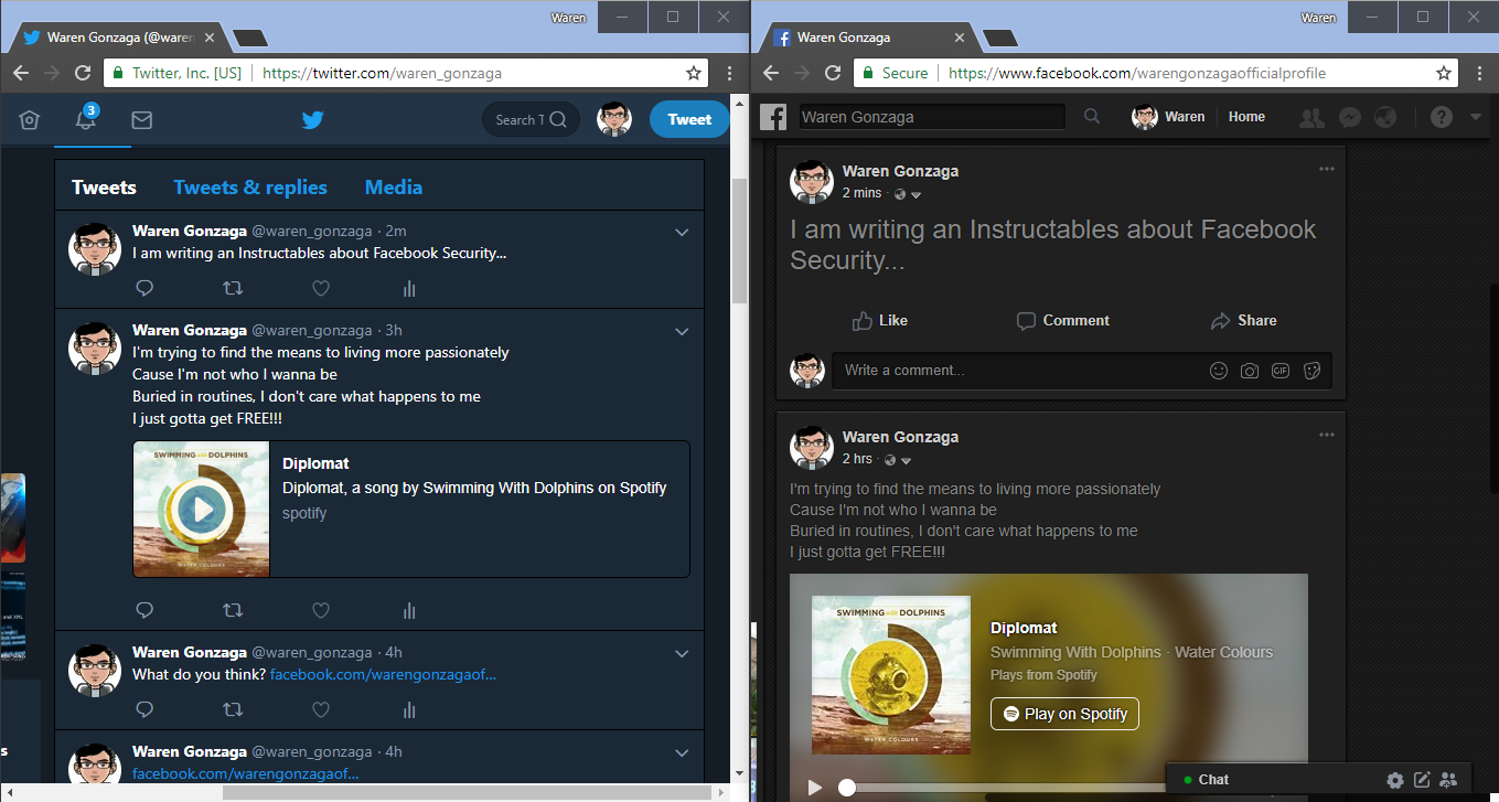 Facebook to Twitter and Twitter to Facebook Posts