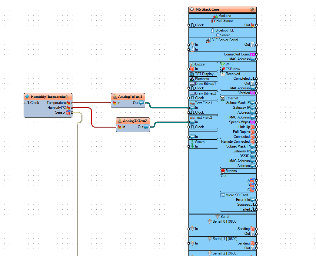 In Visuino Connect Components