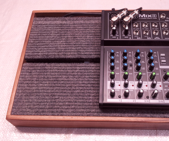 Custom Hardwood Effects Pedalboard