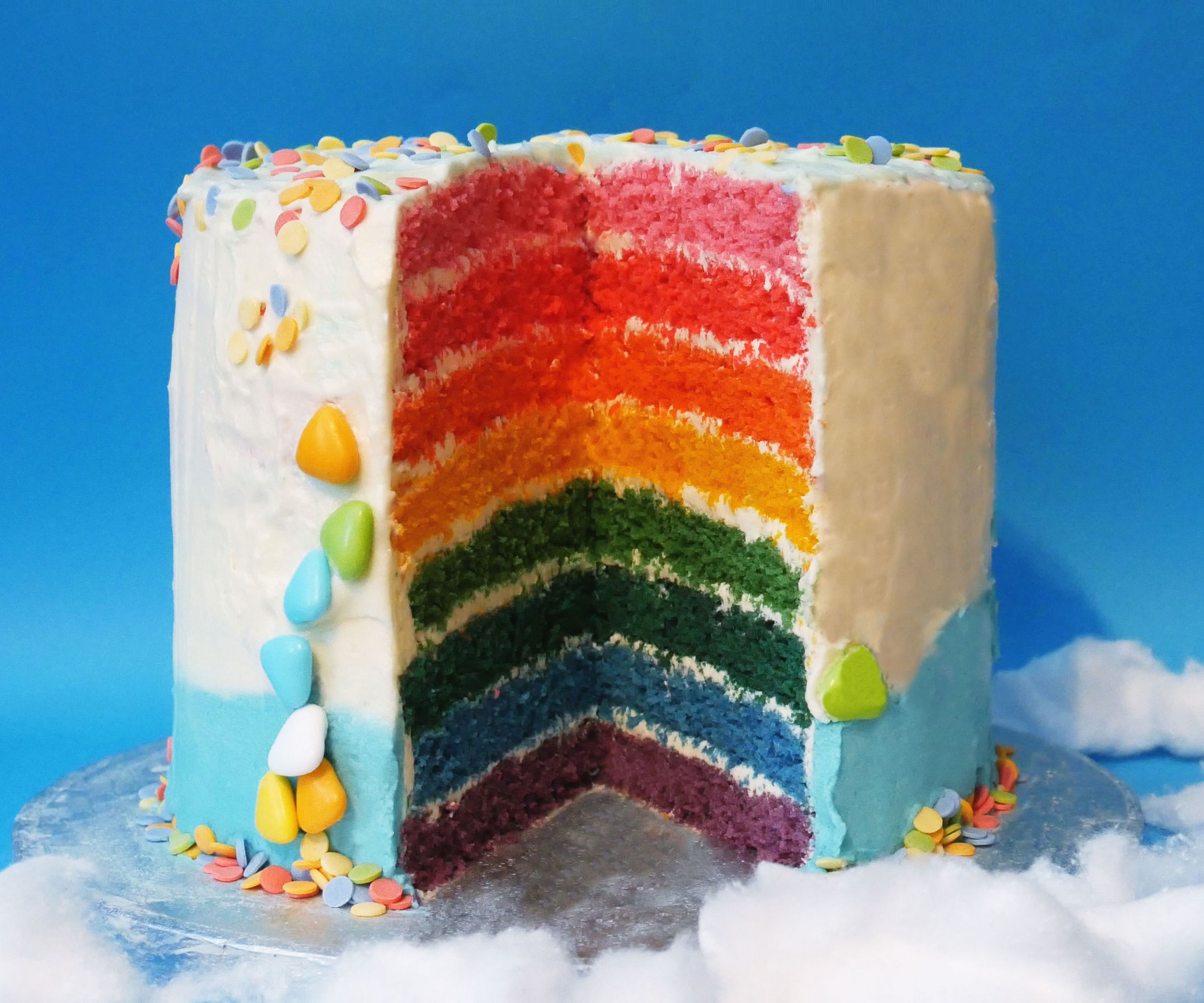 EASY RAINBOW CAKE RECIPE