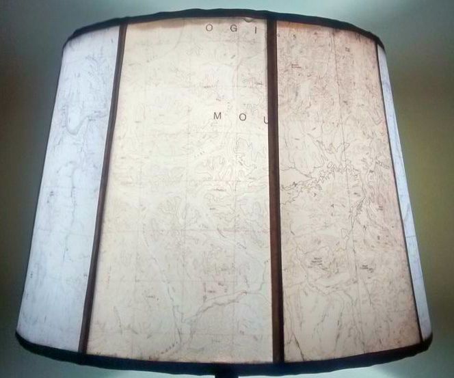 Velum Map Lampshade