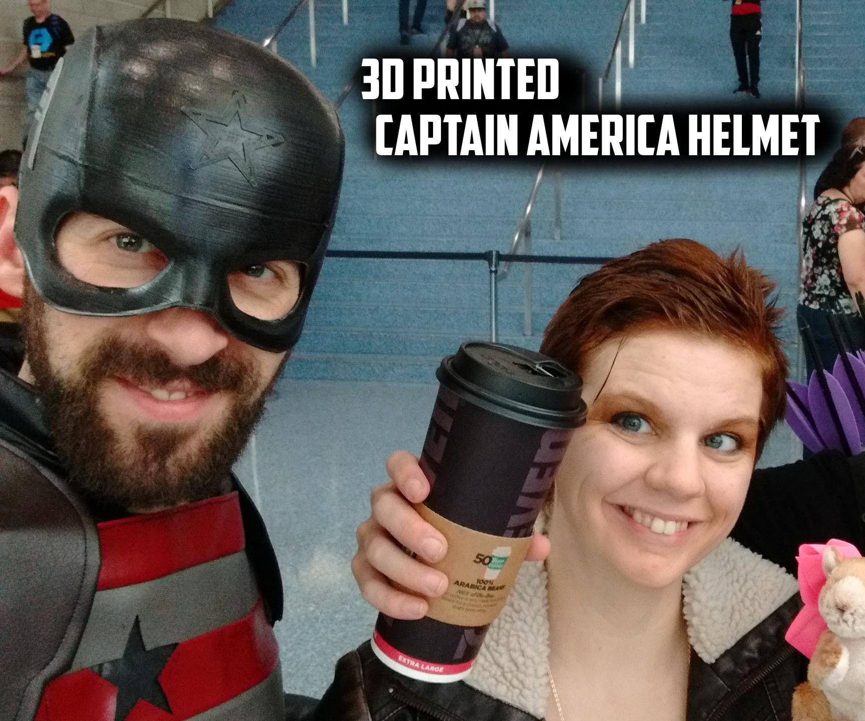 3D Printed Captain America Helmet