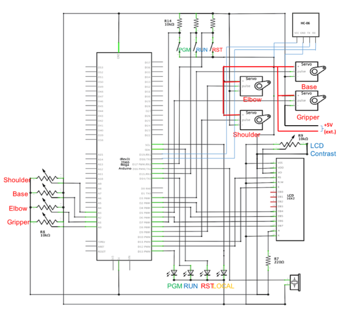 Programmed Robot Arm : 7 Steps (with Pictures) Circuit Diagram