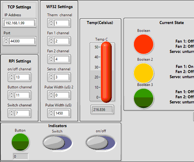 Using a Raspberry Pi to Control a WF32 With LabVIEW (Fan Control)