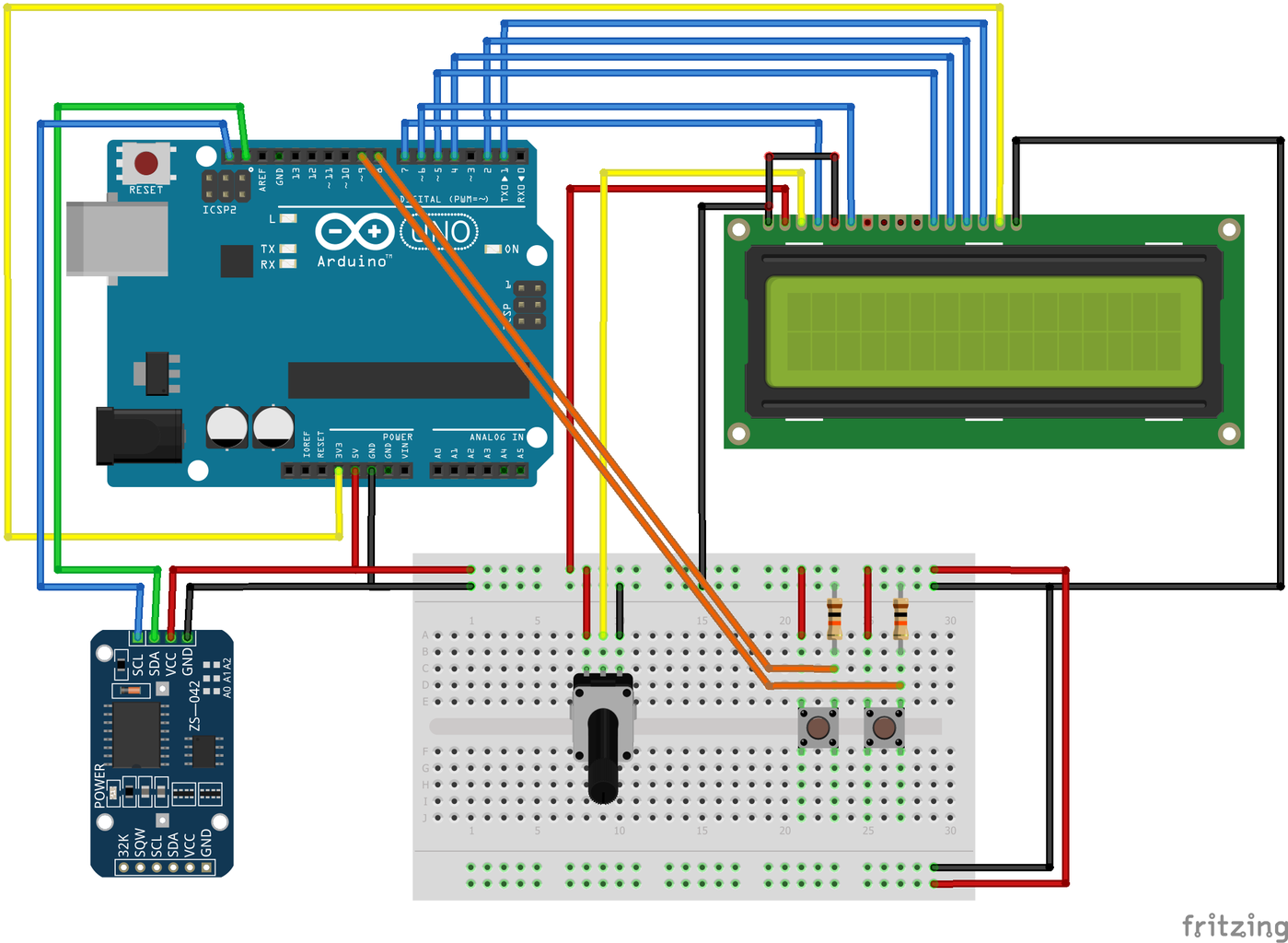 Arduino Clock With DS3231 and LCD1602 : 3 Steps - Instructables