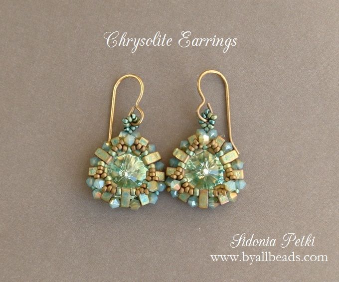 Beaded earrings - Half tila bezel - Jewelry making tutorial