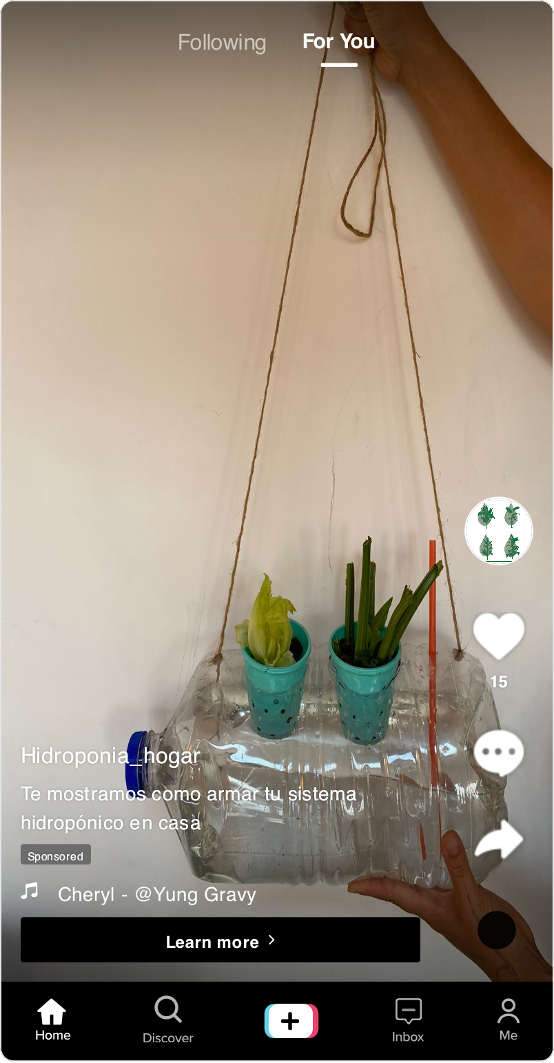 Sistema De Cultivo Hidropónico Doméstico a Partir De Material Reciclado