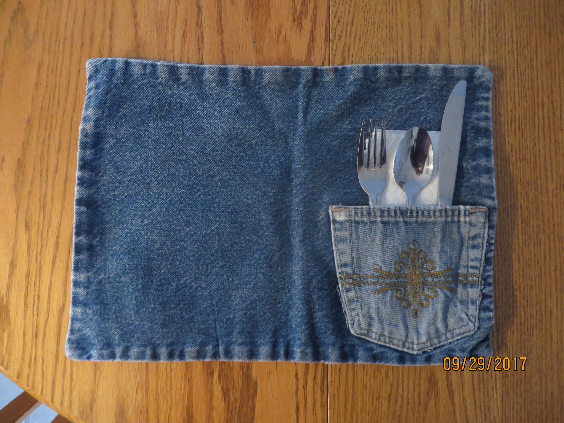 Denim Placemats Instructables