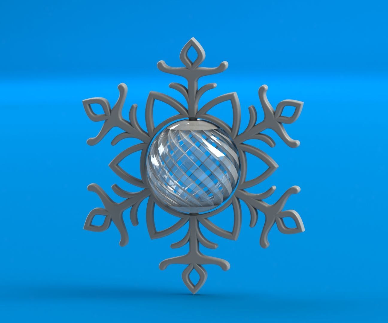 Elegant Spinning Snowflake