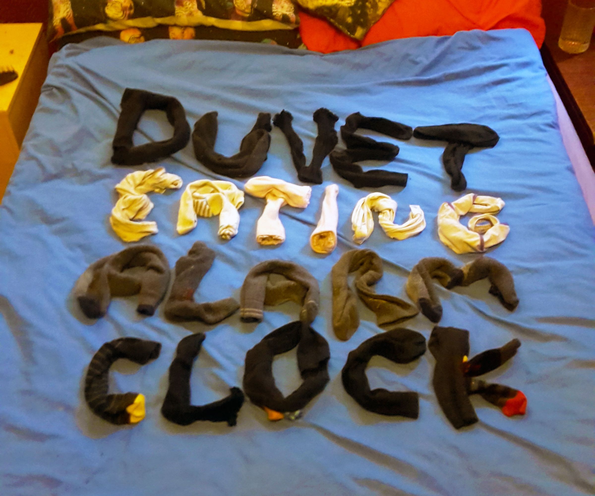 Duvet Eating Alarm Clock