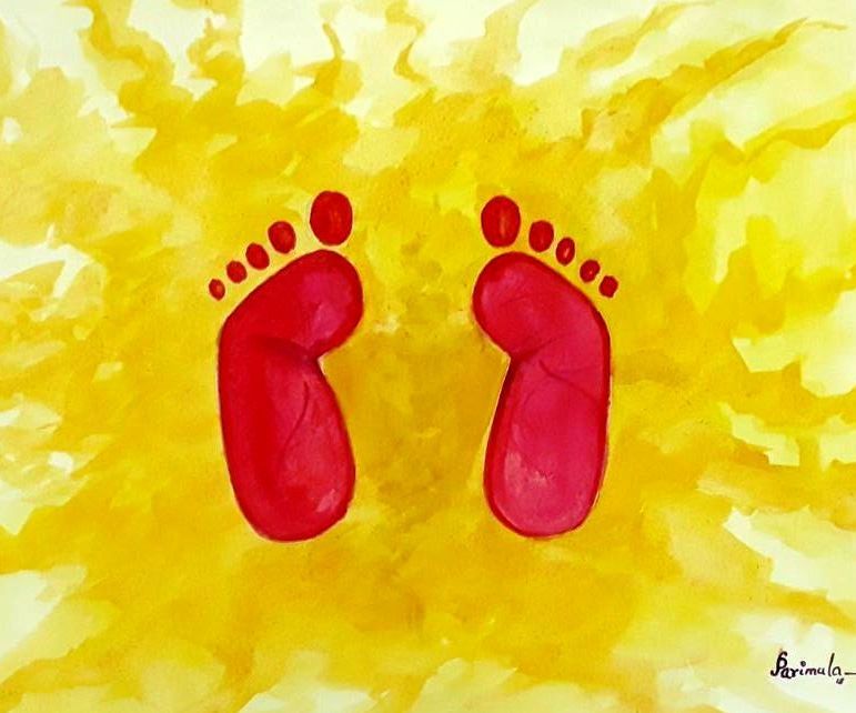 Feet Together, an Water Painting