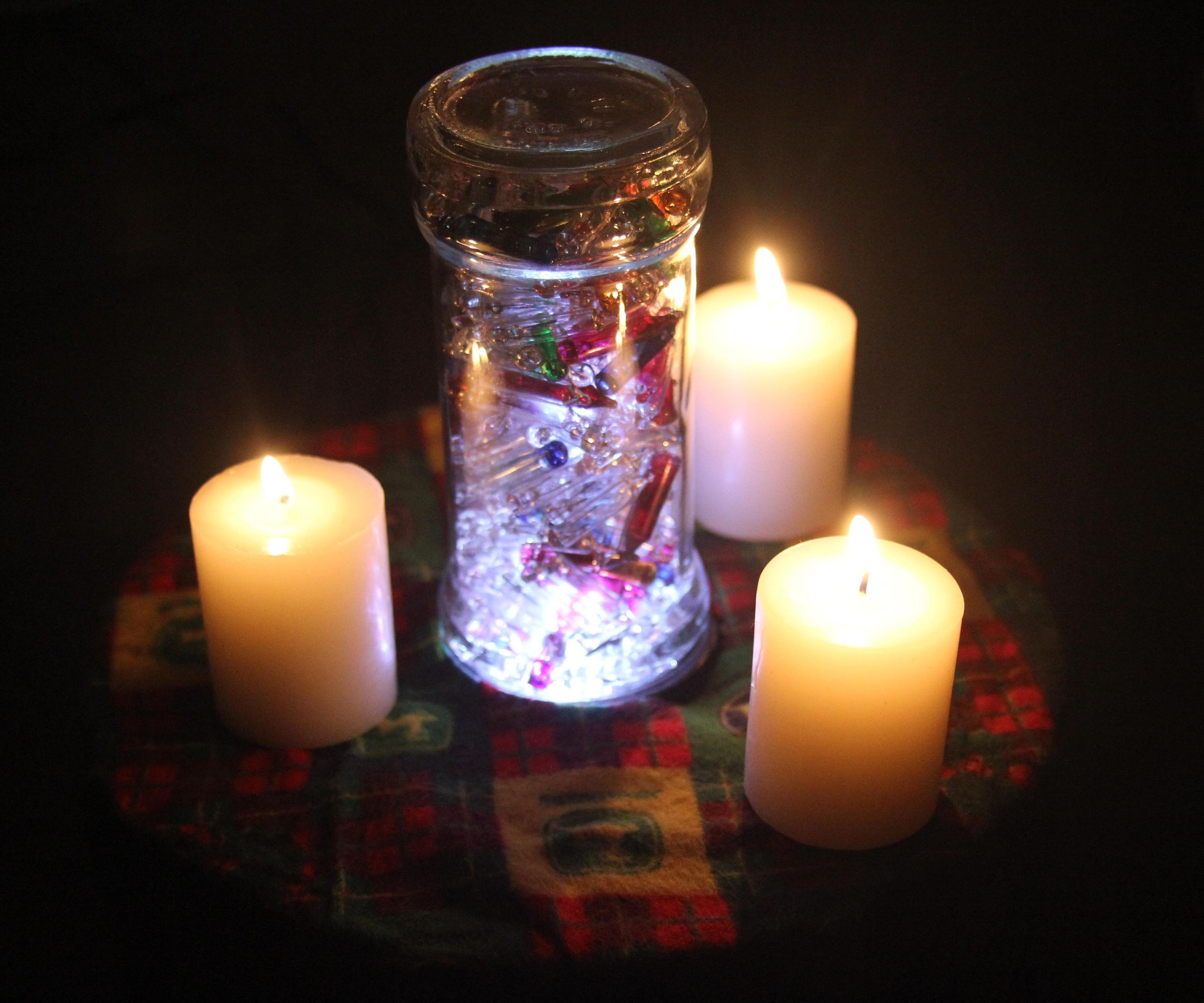 Holiday String Light Centerpiece