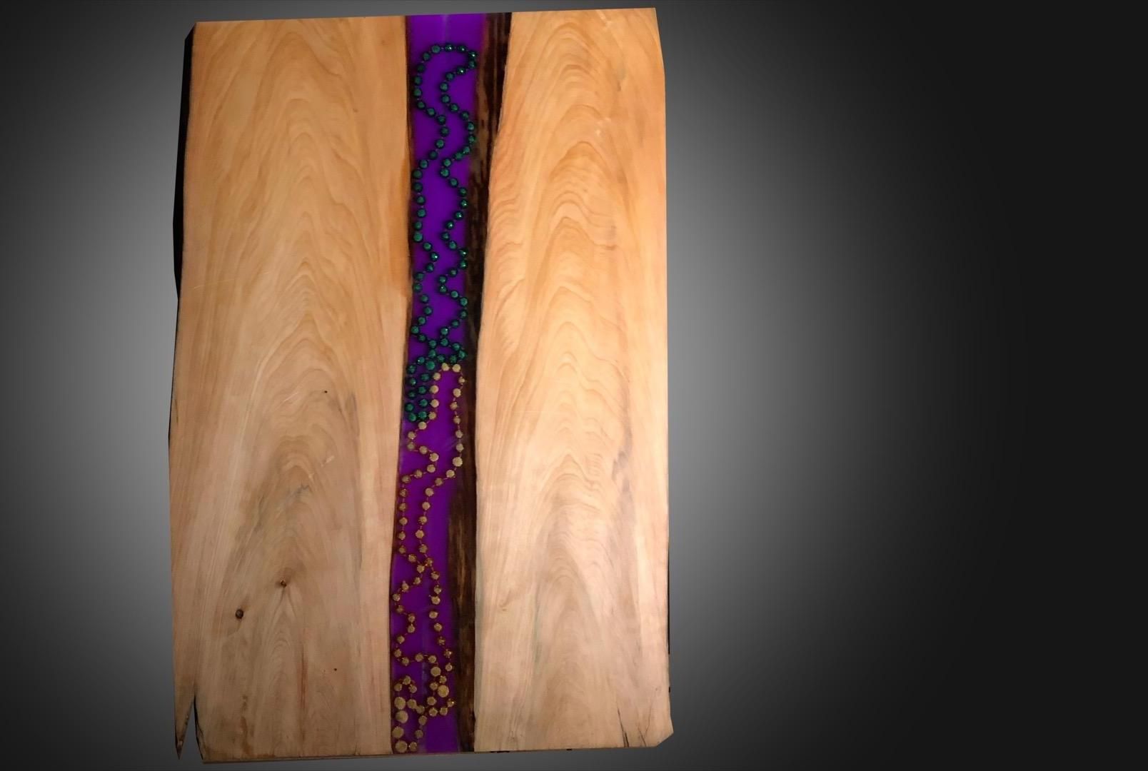 DIY Resin Wood Wall Art With LED Lights and Objects