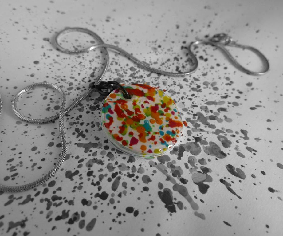 Splattered Paint Pendants