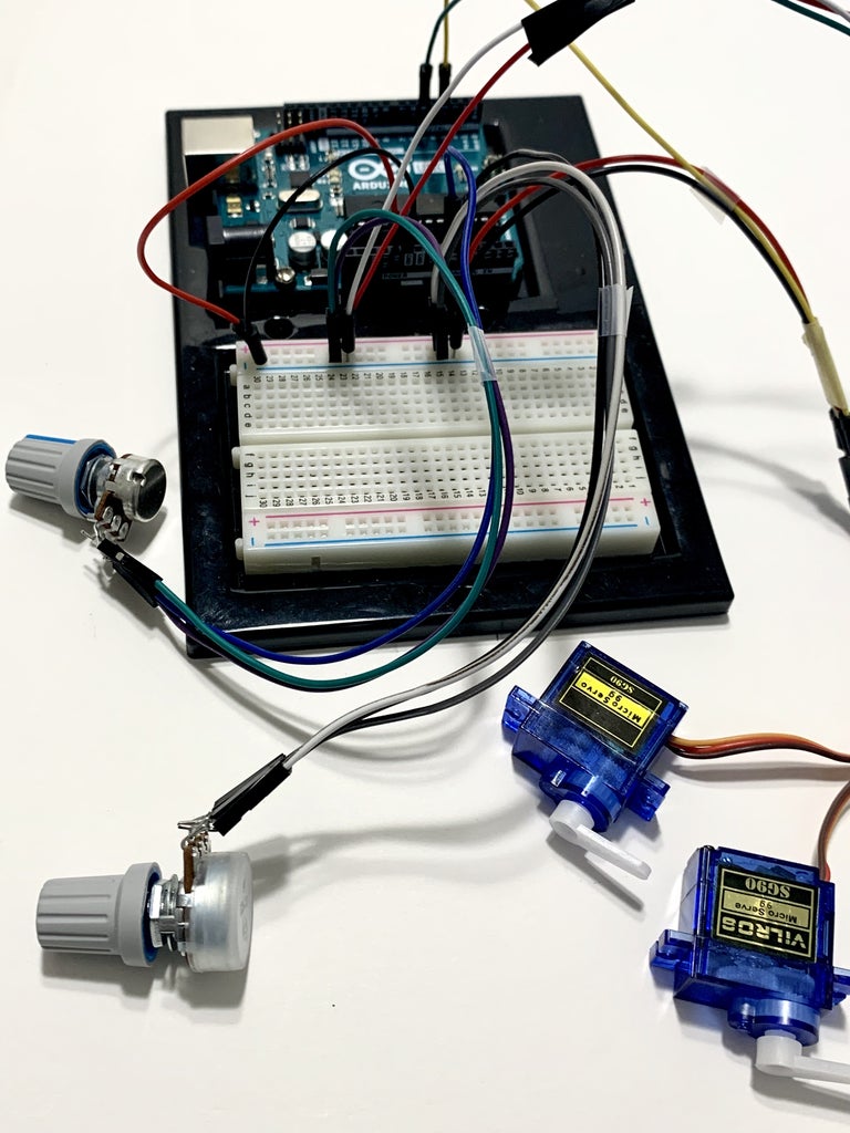 2 Potentiometers & 2 Servos: Controlled Motion With Arduino : 4 Steps ...