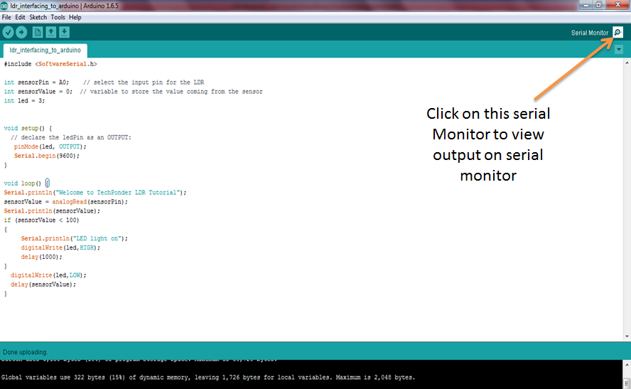 Programming, Compiling and Uploading to Arduino