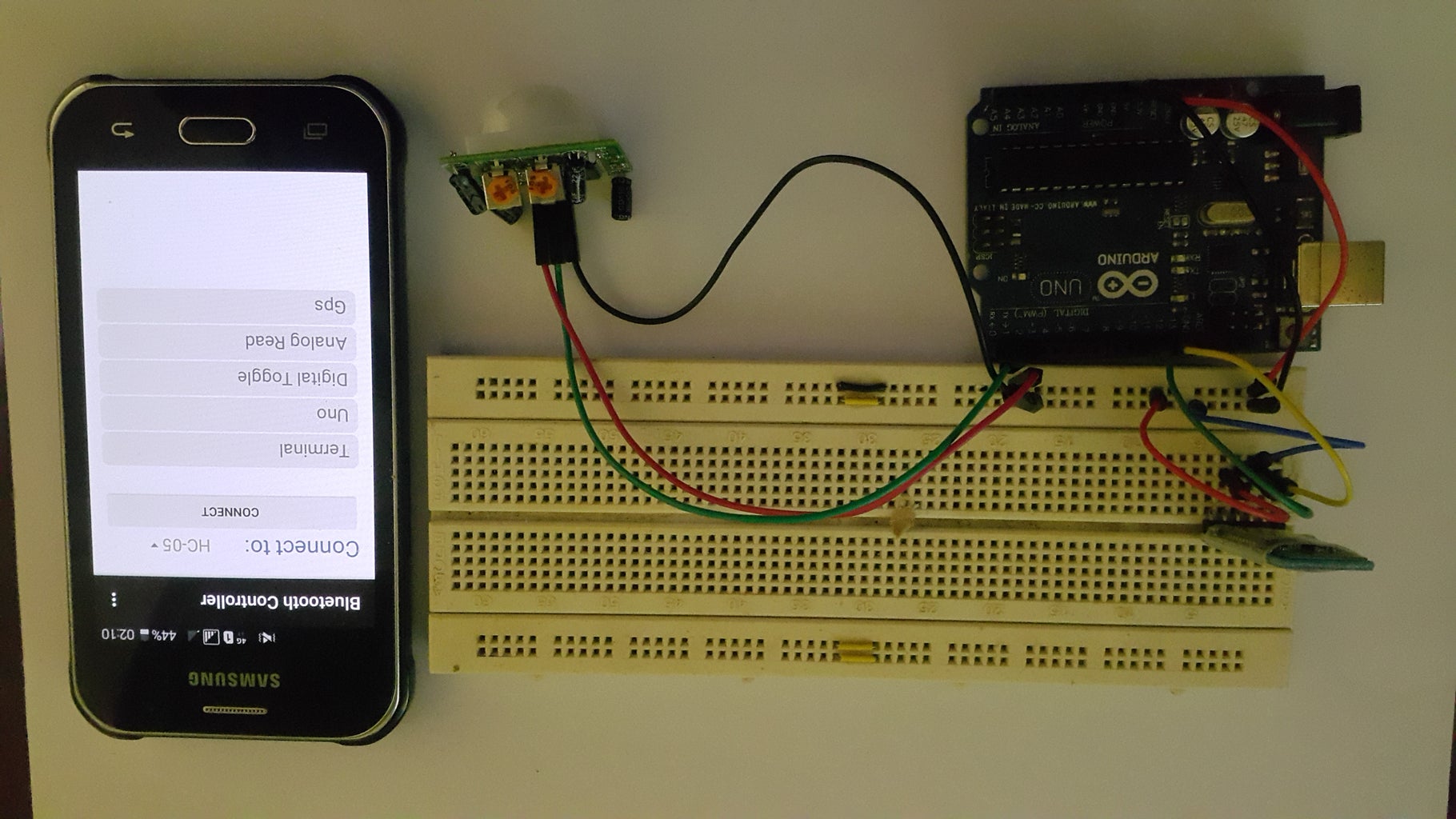 Motion Camera Alarm With Bluetooth and Arduino