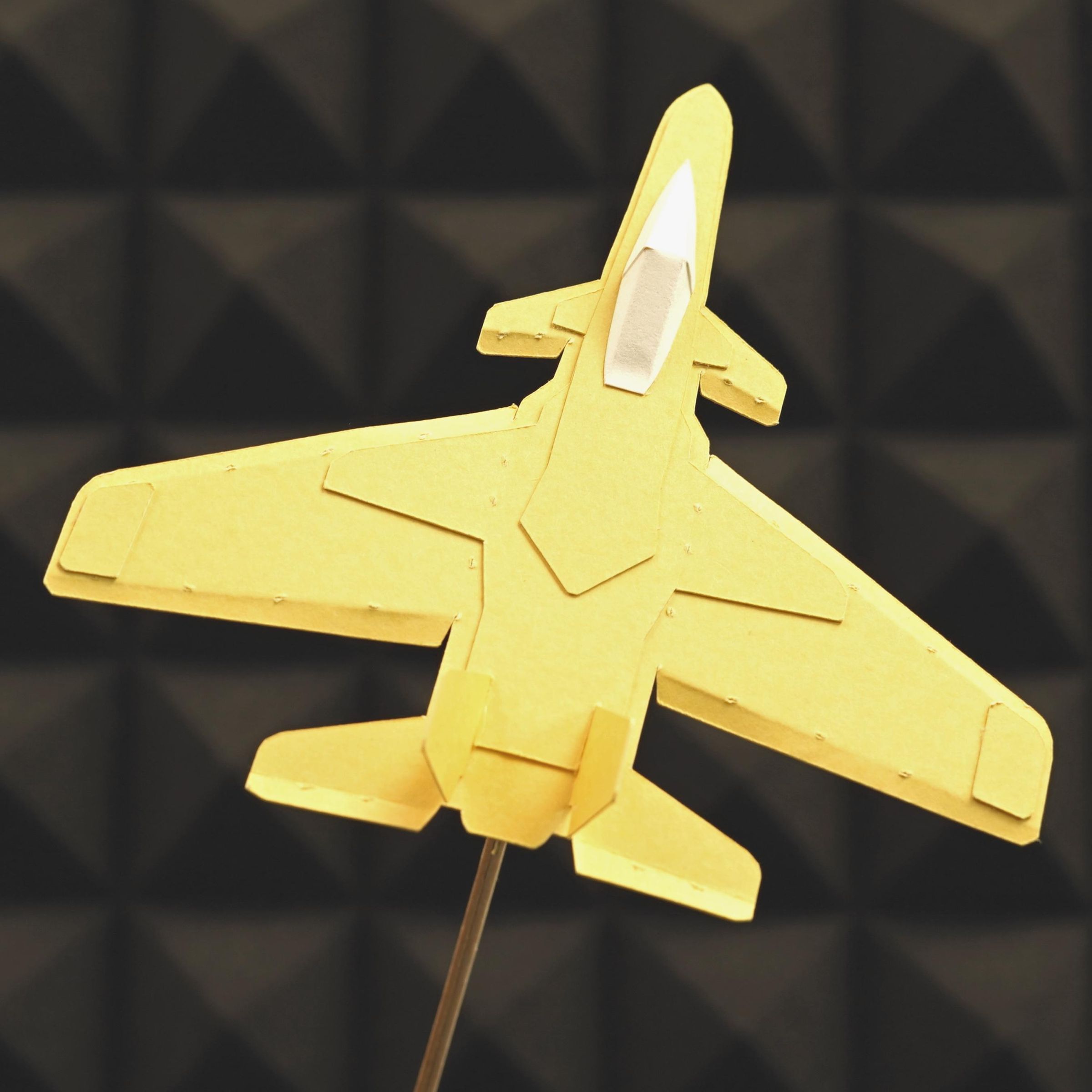 Yellow Card Stock Jet Glider W/ Canards 6 Steps (with Pictures