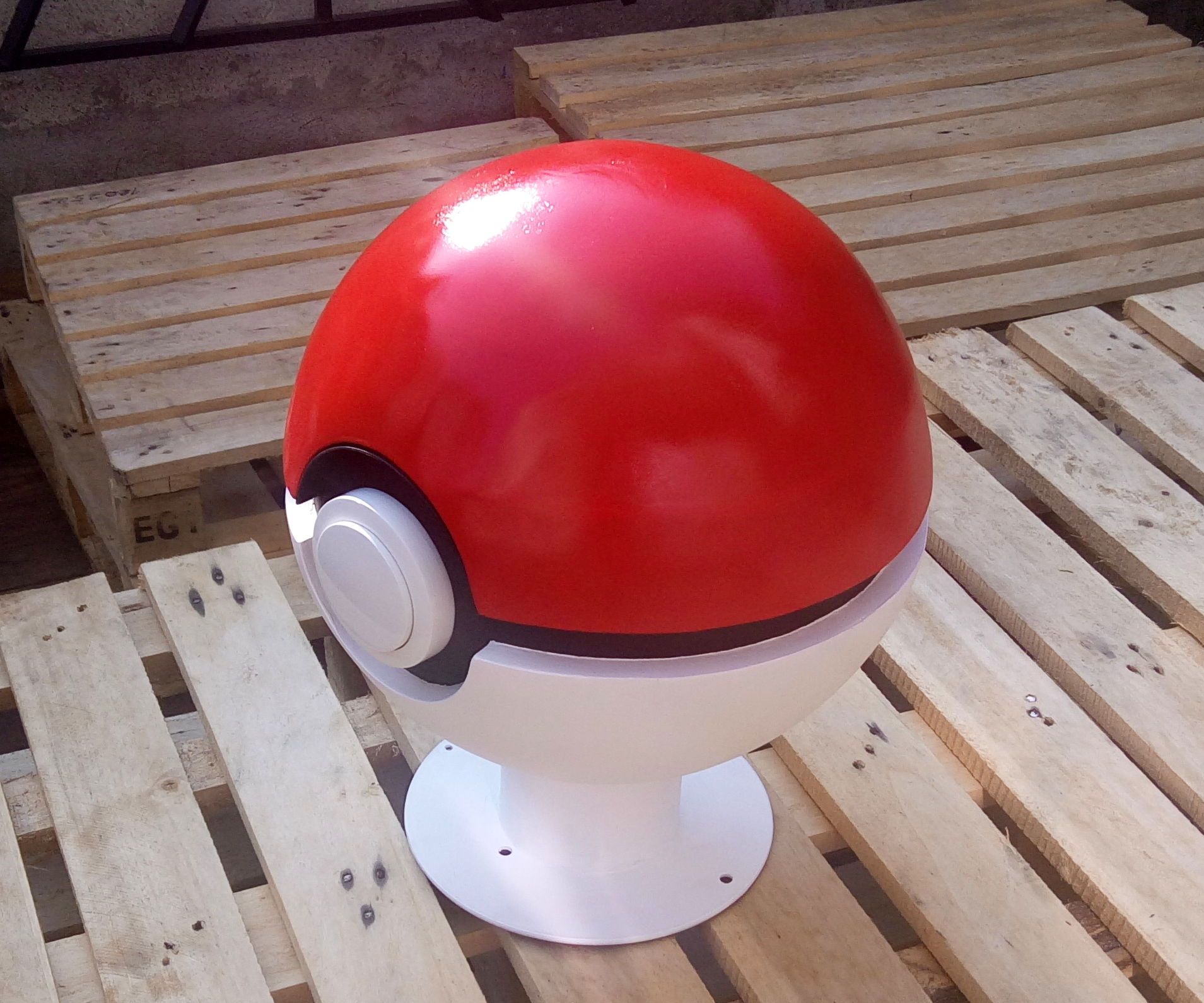How to Make a Giant Pokeball Container