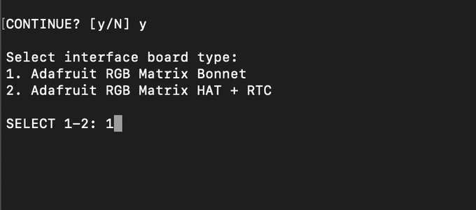 Configure Adafruit's RGB Matrix Bonnet for Raspberry PI