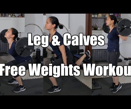 Free Weights Leg & Calves Workout - Drop Sets