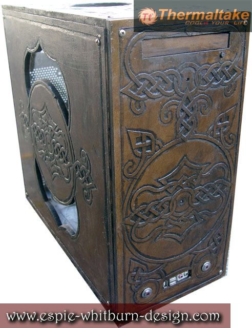 Wood Carved Computer Case