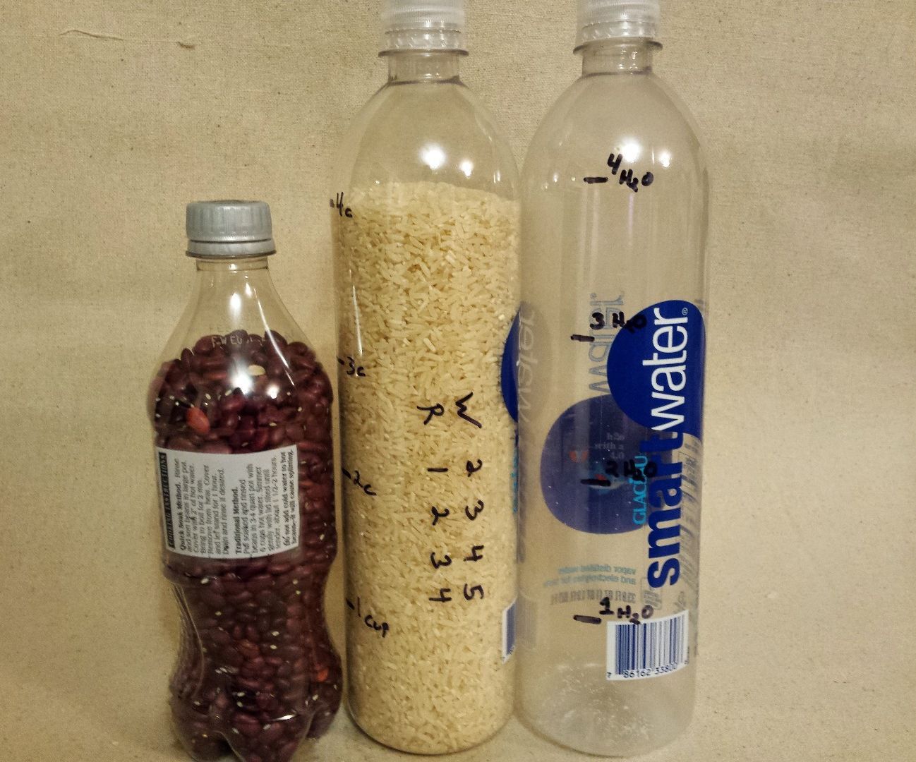 Survival Food Storage - the Plastic Bottle